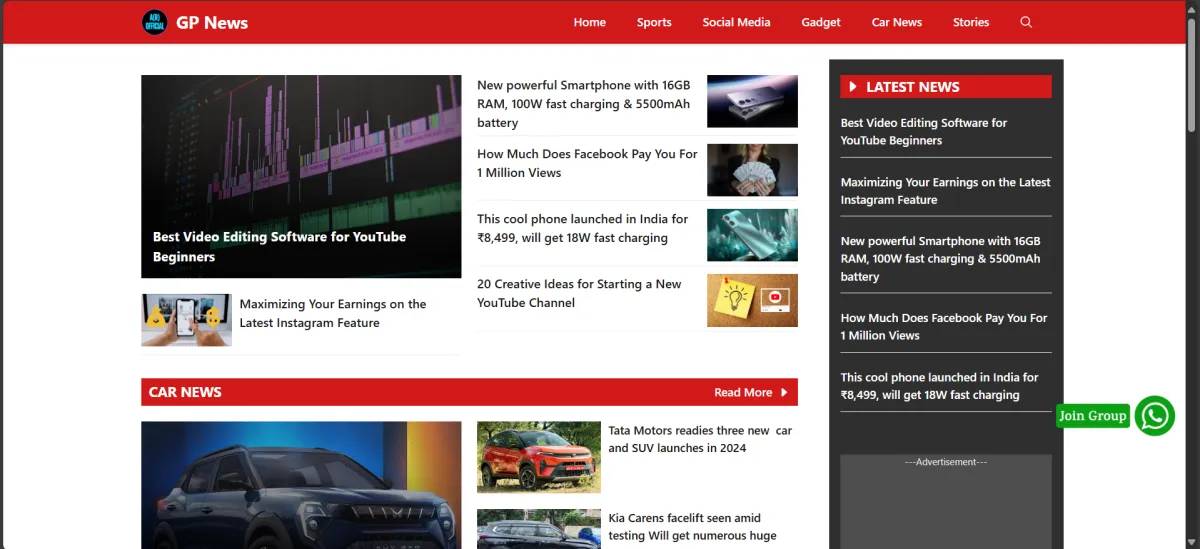 I Can Design Your News Website Using Generate Press Theme.